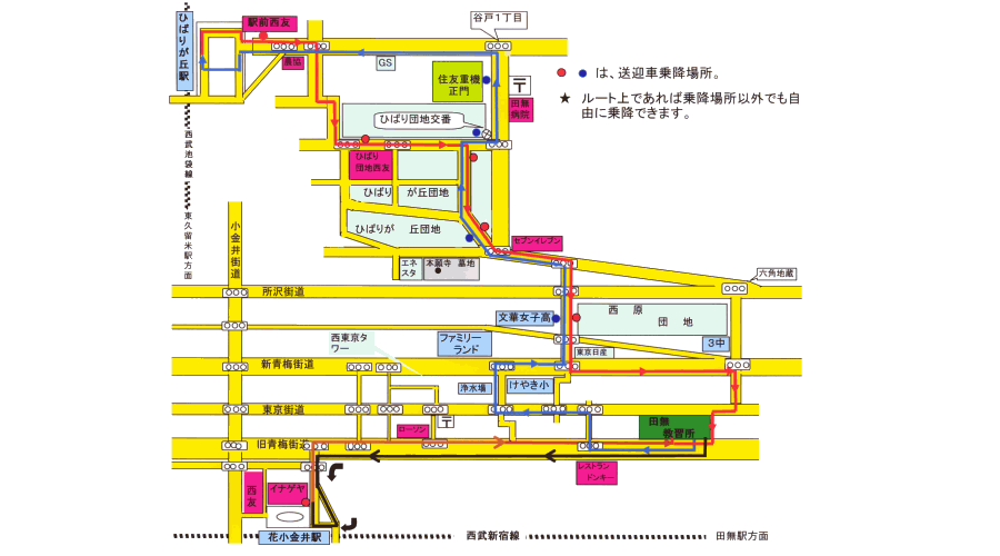 市内巡回ルート地図